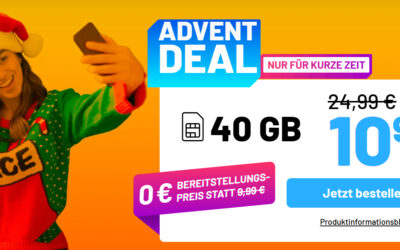 sim.de ADVENT-DEAL: 40 GB Datenflat & Allnet Flat für nur 10,99 €