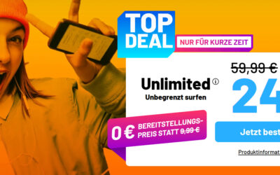 sim.de TOP-Deal: Unlimited surfen & Allnet Flat für unschlagbare 24,99 €